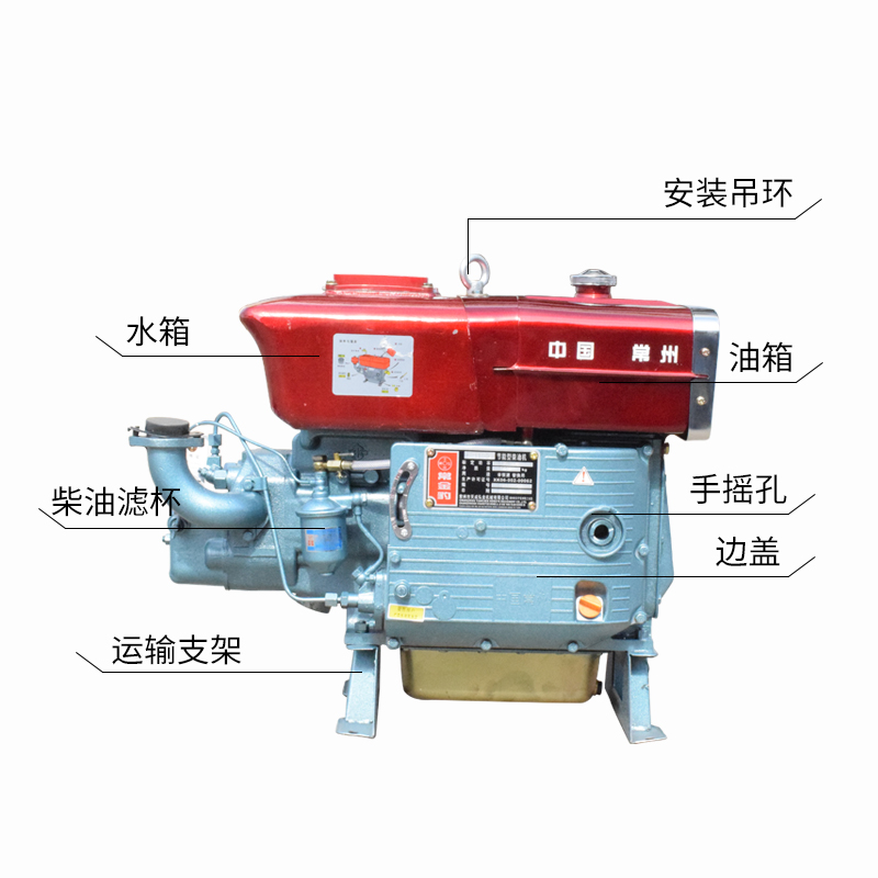 常州柴油机单缸15/18/22/28/30/35/40马力水冷船用拖拉机农用发电